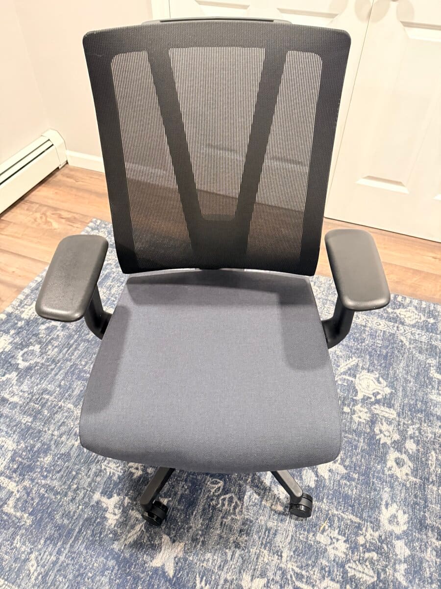 UPLIFT Clarksville Ergonomic Chair front view showing mesh back and foam cushion