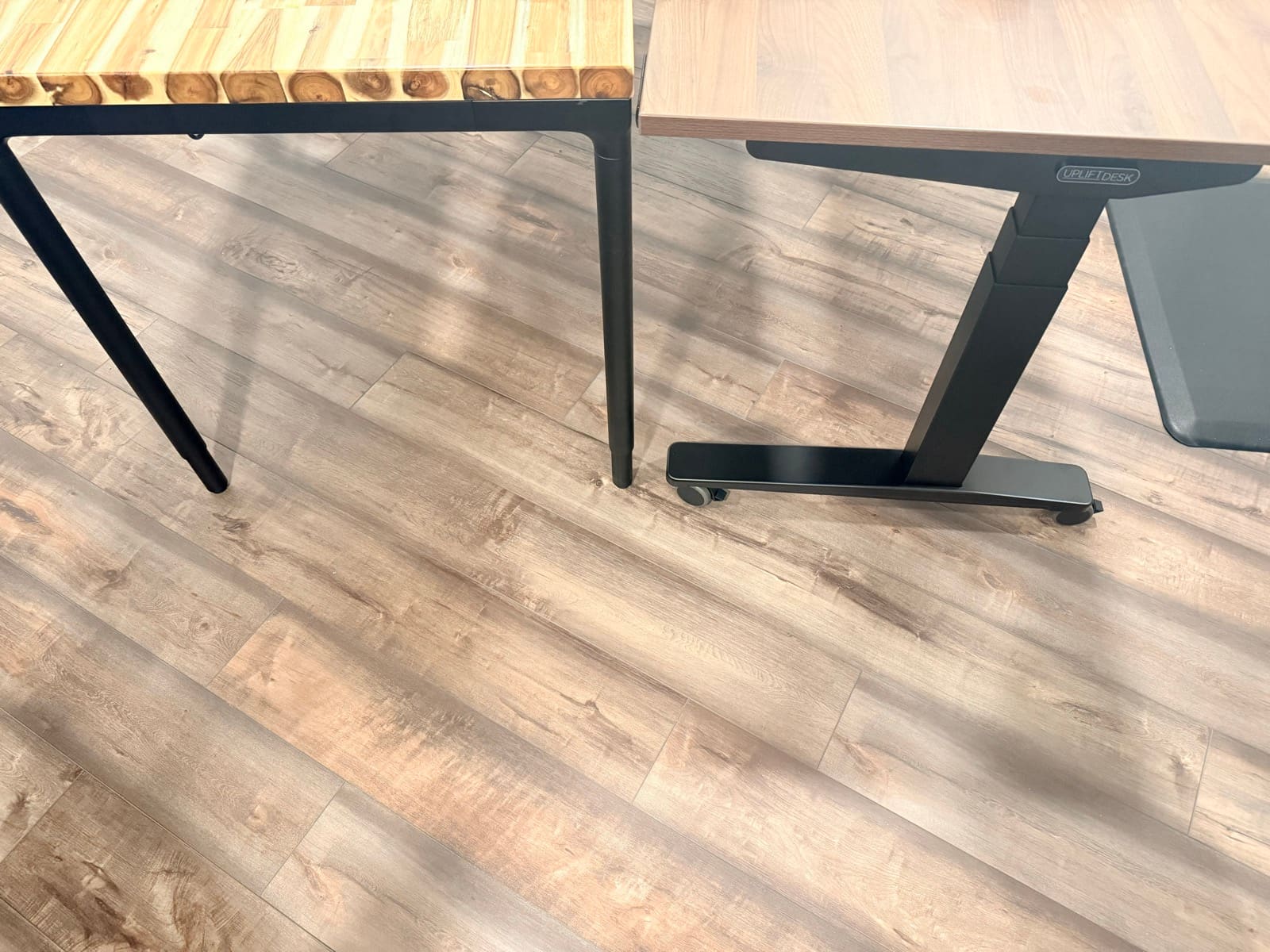 Parsons tapered leg (left) next to the V3 C-frame (right)