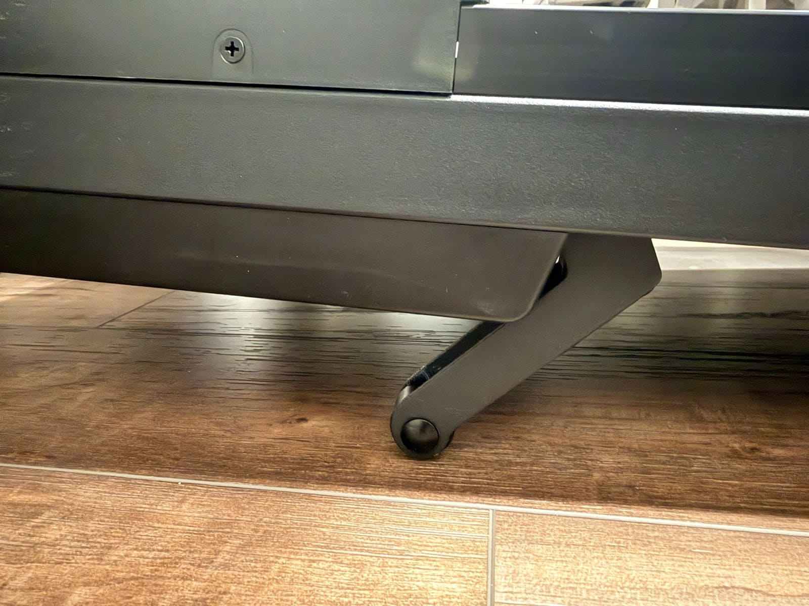Incline mechanism from another angle showing the folding design