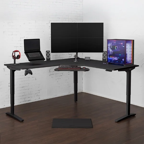 UPLIFT L-Shaped Standing Desk, 3-Leg